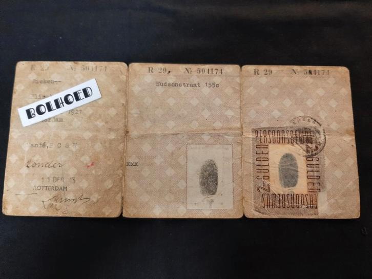 Persoonsbewijs Rotterdam 2e exemplaar, Verzamelen, Militaria | Tweede Wereldoorlog, Boek of Tijdschrift, Nederland, Ophalen of Verzenden