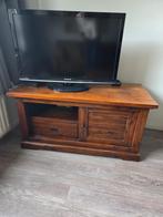 TV Meubel met Opbergruimte, Ophalen, Gebruikt, 100 tot 150 cm, Eikenhout