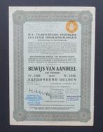 Vereenigde Indische Cultuur Ondernemingen (Rubber) 1934, Postzegels en Munten, Aandelen en Waardepapieren, Verzenden, 1920 tot 1950