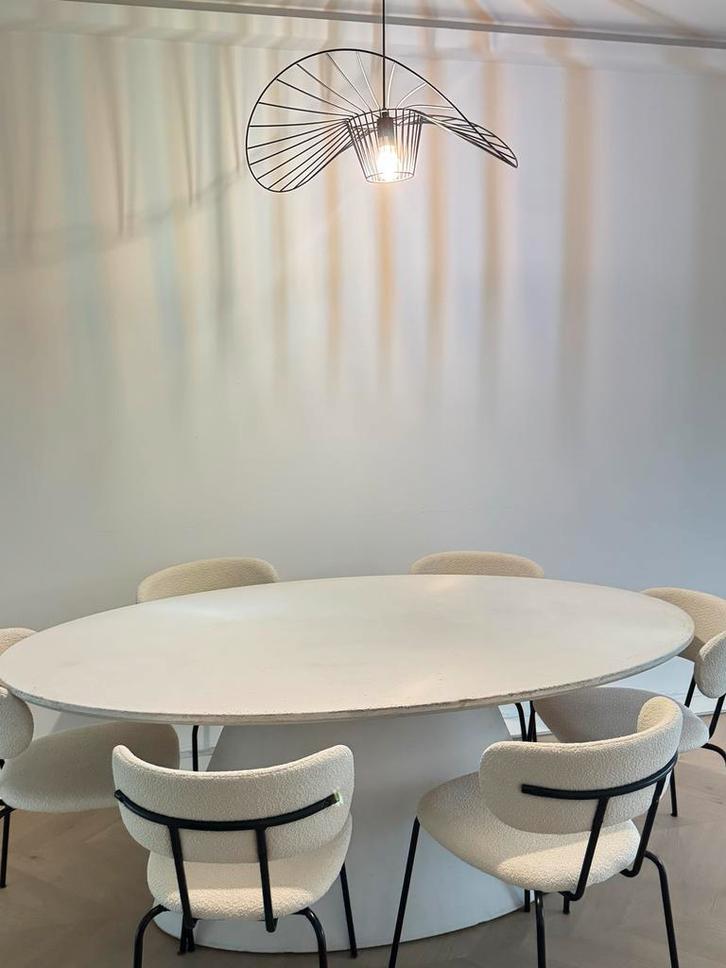 Beton Ciré Eettafel - Stijlvol & Uniek!, Huis en Inrichting, Tafels | Eettafels, Gebruikt, 100 tot 150 cm, 150 tot 200 cm, Vijf personen of meer