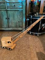 Vintage Friedrich Fröbel Werdau houten kraanwagen, Ophalen of Verzenden, Gebruikt