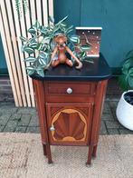 Metalen Faux Bois nachtkastje vintage antiek Art Deco  jr 20, Huis en Inrichting, Slaapkamer | Nachtkastjes, BlijeSpullen.nl, Gebruikt