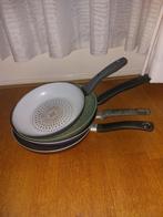 4x koeken/wokpannen, Ophalen of Verzenden, Gebruikt