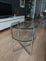 Dutch Originals gt 423 bijzettafel stalen frame en Twee, Ophalen, Gebruikt, Rond, 55 tot 75 cm