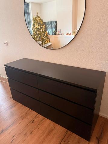 Ikea Malm ladekast zwart 160cm