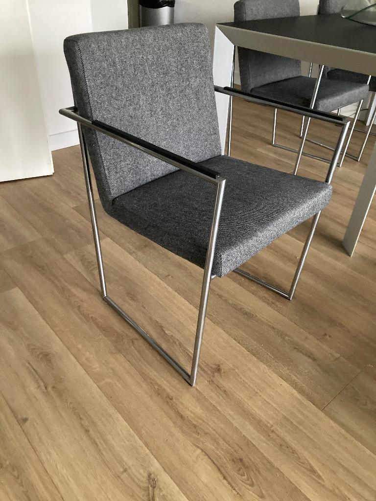 4 eettafel stoelen Harvink, Huis en Inrichting, Stoelen, Ophalen, Zo goed als nieuw, Stof, Vier