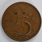 Nederland 1967 - 5 cent munt -ds, Postzegels en Munten, Munten | Nederland, Verzenden, Koningin Juliana, 5 cent, Losse munt