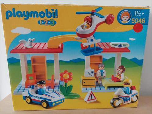 Playmobil 123 ziekenhuis en politie 5046, Kinderen en Baby's, Speelgoed | Kinderpuzzels, Zo goed als nieuw, Ophalen of Verzenden