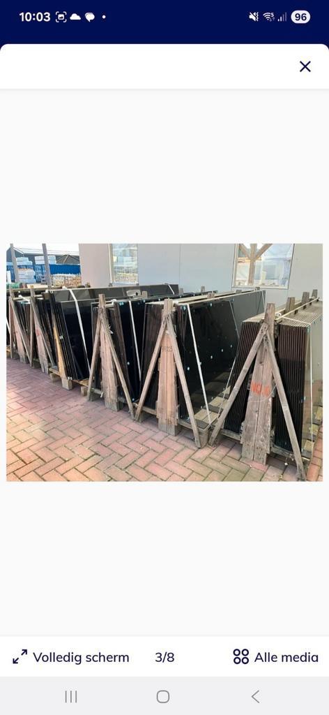 Glas voor schuifwanden - 600 panelen, Doe-het-zelf en Verbouw, Glas en Ramen, Ophalen of Verzenden