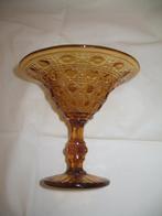 Apart Bruin Bewerkt Glazen Compote Vaasje., Ophalen of Verzenden