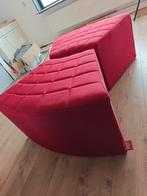 2x Fatboy Zitjes - Rode Afwasbare Hoes, Ophalen, Gebruikt, 50 tot 75 cm, 50 tot 75 cm