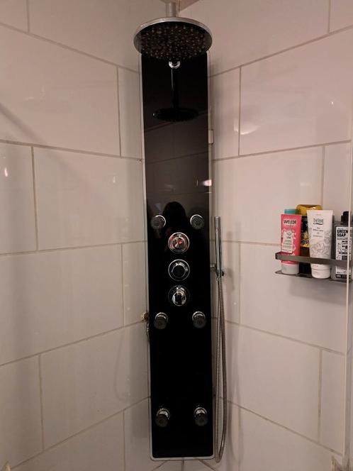 Douchepaneel zwart glas, Huis en Inrichting, Badkamer | Complete badkamers, Zo goed als nieuw, Ophalen