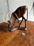 Handgesneden houten antilope met hoorns, Ophalen of Verzenden
