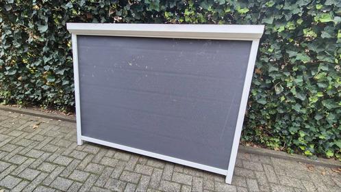 Zonwering Zipscreen handbediend, Doe-het-zelf en Verbouw, Rolluiken, Zo goed als nieuw, 150 tot 200 cm, 100 tot 150 cm, Wit, Ophalen