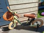 Loopfiets retro groen met mandje en standaard, Ophalen, Zo goed als nieuw, Loopfiets