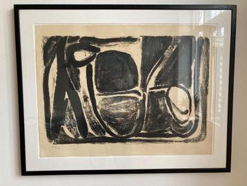 Bram van Velde - Zwart-wit litho uit 1966 beschikbaar voor biedingen
