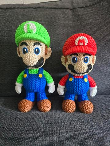 Mario & Luigi 3D-geprinte Figuren - Nieuw! beschikbaar voor biedingen