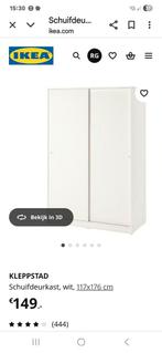 Ikea Kleppstad schuifdeur kledingkast, Ophalen, Gebruikt, 200 cm of meer, 50 tot 75 cm