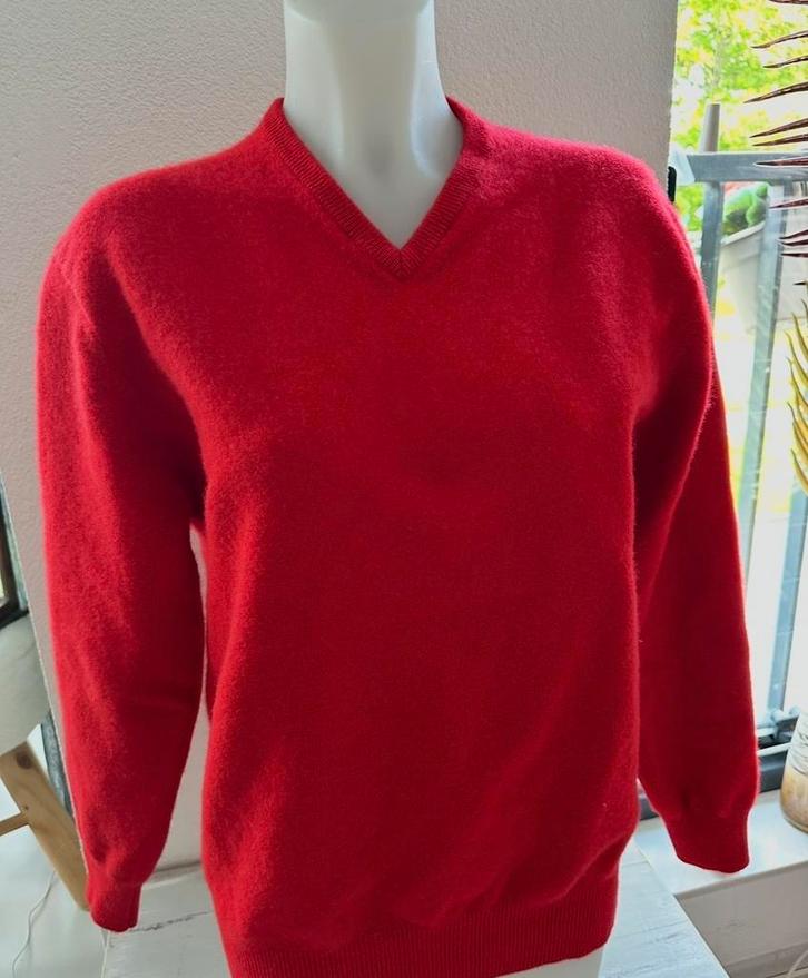 Osborne Lamswollen Trui - Diep Rood - XL (valt als L), Kleding | Heren, Truien en Vesten, Zo goed als nieuw, Maat 56/58 (XL), Rood