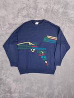 Vintage Trui Abstract Sweater XL, Blauw, Ophalen of Verzenden, Zo goed als nieuw, Maat 56/58 (XL)