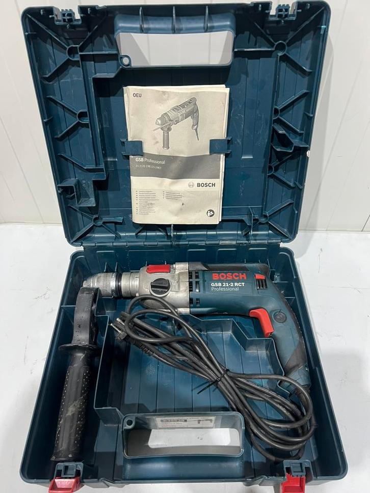 Bosch GSB 21-2 RCT Klopboormachine – Gebruikt – Met koffer, Doe-het-zelf en Verbouw, Gereedschap | Boormachines, Zo goed als nieuw