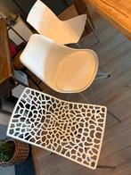 6 Witte Mix & Match Stoelen, Huis en Inrichting, Stoelen, Ophalen, Kunststof, Gebruikt, Wit