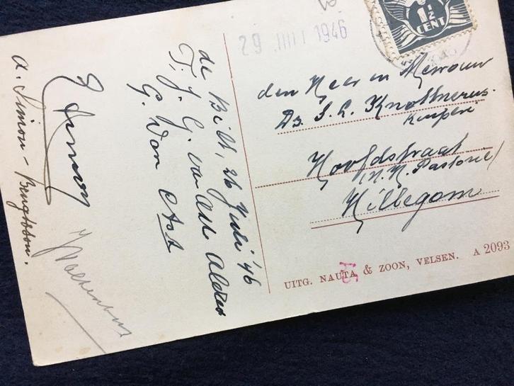 Ansichtkaart van de Blauw Kapelseweg in De Bilt 1946, Verzamelen, Ansichtkaarten | Nederland, Gelopen, Utrecht, 1940 tot 1960