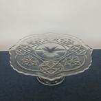 Taartschaal Kristalglas Vintage, Ophalen of Verzenden