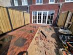 5 a 6 m2 gebakken waaltjes + beton tegels, Tuin en Terras, Tegels en Klinkers, Ophalen, Klinkers, Zo goed als nieuw, 10 m² of meer