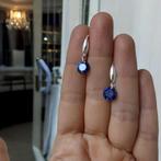 oorbellen zilver 925, Hangers, Blauw, Ophalen of Verzenden, Zo goed als nieuw