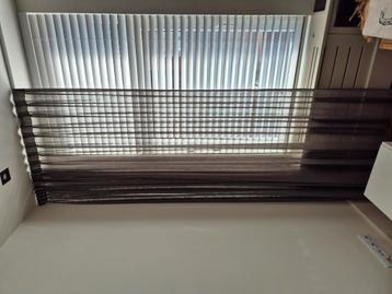 2 keer linnen plissé gordijnen 170x293 cm per stuk grijs beschikbaar voor biedingen