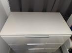 Witte commode met 3 lades, Ophalen, Kunststof, 50 tot 100 cm, Zo goed als nieuw