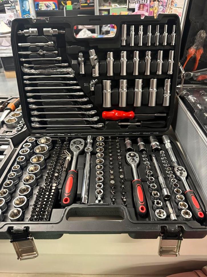 NU BESCHIKBAAR!Gereedschapkoffer 216 delig - Chrome Vanadium, Auto diversen, Autogereedschap, Nieuw, Ophalen of Verzenden