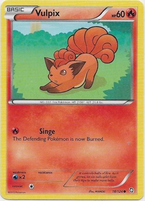 Dragons Exalted,  Vulpix [common] 18/124, Hobby en Vrije tijd, Verzamelkaartspellen | Pokémon, Nieuw, Losse kaart, Verzenden