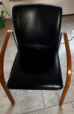 6 x Leolux Cimaronne eetkamerstoelen, Gebruikt, Blauw, Hout, Ophalen of Verzenden