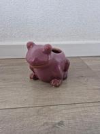 Bloempot kikker paars pot planten potje plant, Rond, Ophalen of Verzenden, Zo goed als nieuw, Aardewerk