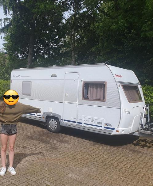 Dethleffs camper 450DB uit 2002 met mover, Caravans en Kamperen, Caravans, Particulier, tot en met 4, Rondzit, Dethleffs, Mover