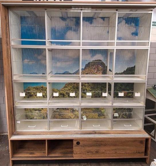 16 delige Van Keulen broed kooien kweek kooien met kast, Dieren en Toebehoren, Vogels | Hokken en Kooien, Zo goed als nieuw, Broedkooi of Kweekkooi