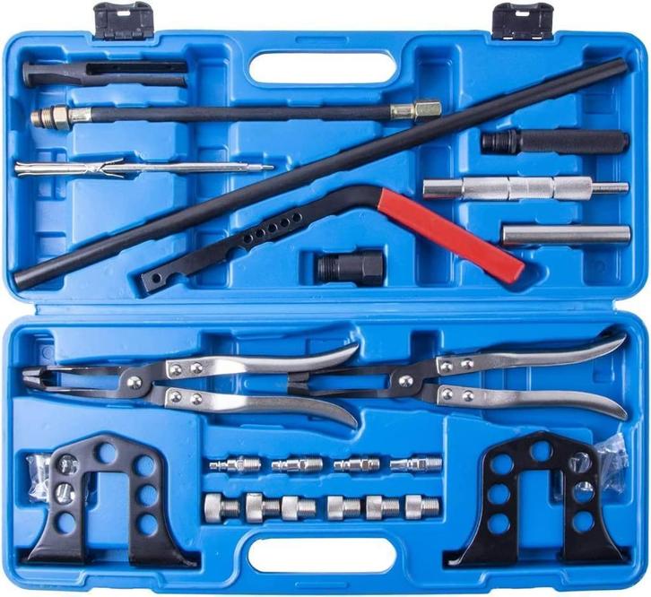 Compressor set Klepveer demontage + montage auto gereedschap, Auto diversen, Autogereedschap, Ophalen of Verzenden