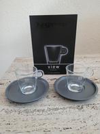 ** 2x Nespresso kop en schotel View espresso, Huis en Inrichting, Keuken | Servies, Nieuw, Ophalen of Verzenden, Glas, Overige stijlen
