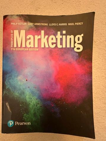 Principles of Marketing 7 th European Edition- P.Kotler beschikbaar voor biedingen