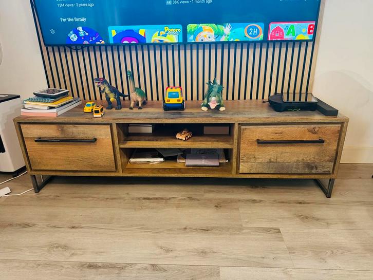 Tv-meubel 180cm breed, Huis en Inrichting, Kasten | Televisiemeubels, Gebruikt, Minder dan 100 cm, 150 tot 200 cm, 25 tot 50 cm