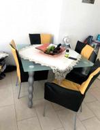 SET VAN 4 LEDEREN (EETHOEK) STOELEN, Ophalen, Gebruikt
