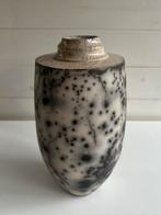 Prachtige raku keramiek vaas, Ophalen of Verzenden, Zo goed als nieuw, Aardewerk of Porselein, Minder dan 50 cm