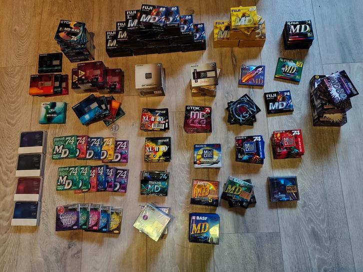 240 stuks van New Old Stock gesealde minidiscs, Audio, Tv en Foto, Walkmans, Discmans en Minidiscspelers, Minidisc-speler, Ophalen of Verzenden