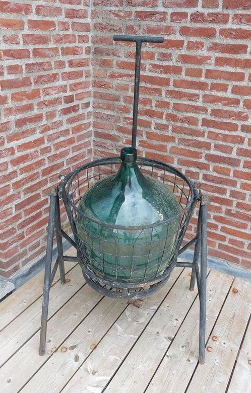 antieke flessenrek Dame Jeanne, Antiek en Kunst, Antiek | Gereedschap en Instrumenten, Ophalen