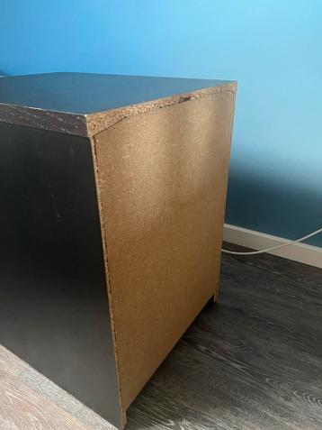 Ikea Malm nachtkastje - donkerbruin/zwart - afbeelding 4