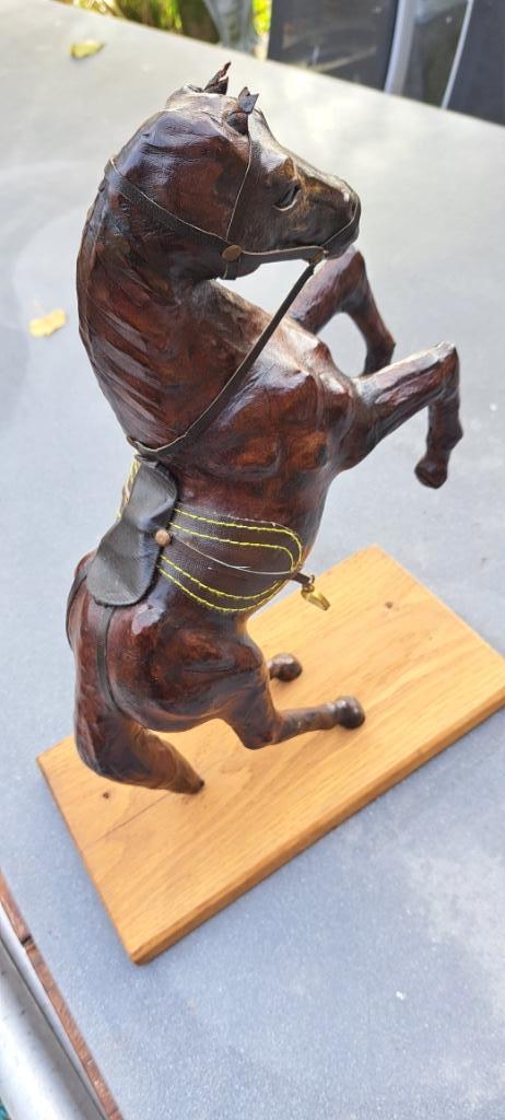 Antiek Leren Paard, Antiek en Kunst, Antiek | Speelgoed, Ophalen of Verzenden