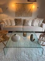 Grote glazen salontafel, Huis en Inrichting, Tafels | Salontafels, Ophalen of Verzenden, Gebruikt, 100 tot 150 cm, Minder dan 50 cm