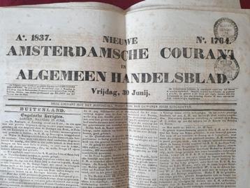 Oude kranten Nieuwe Amsterdamsche Courant en Algemeen Handel beschikbaar voor biedingen